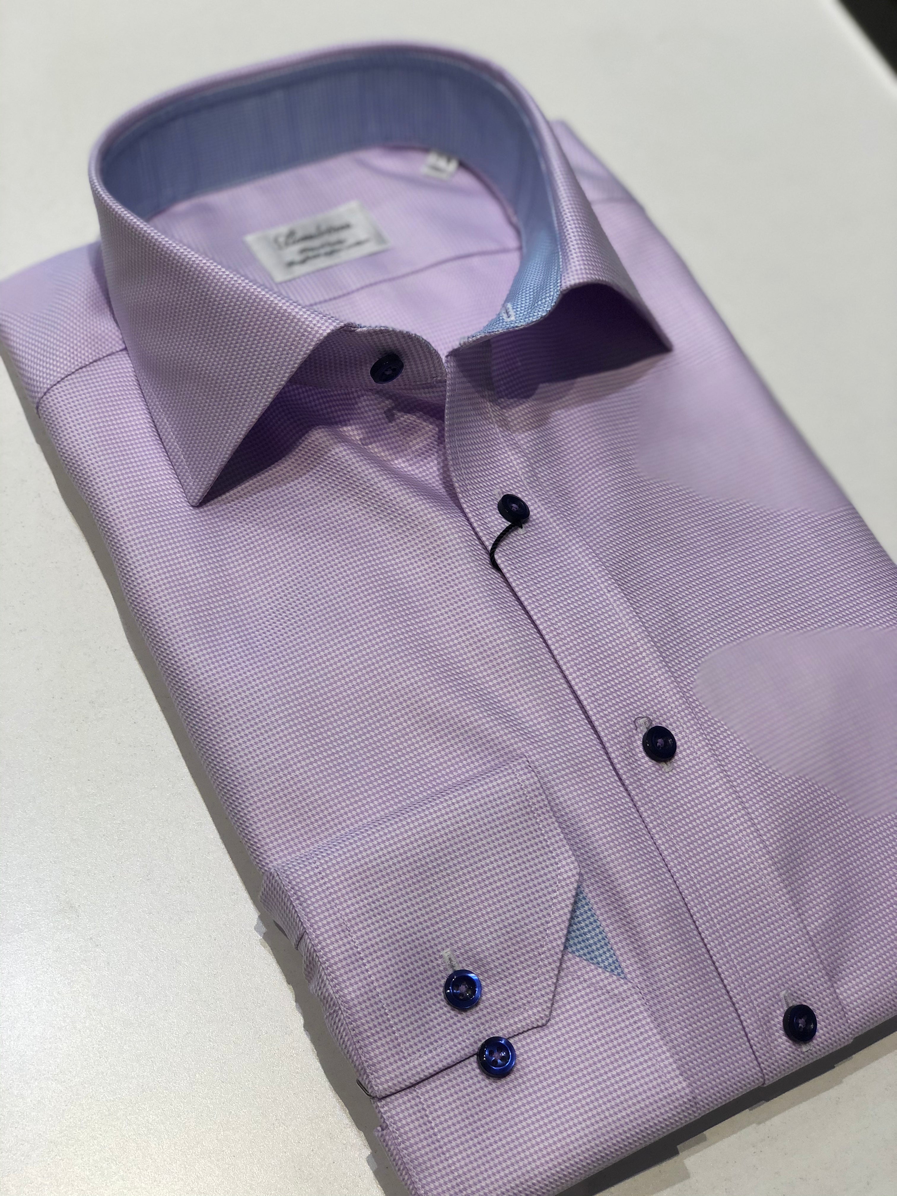 Stenstroms - Lavender texture with Blue Button