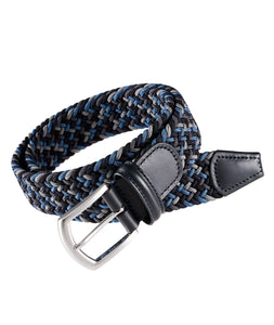 Anderson's Belts - Woven Black, Navy and Grey Stretch