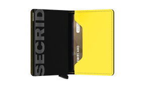 Secrid SlimWallet - Black with Yellow Stitching